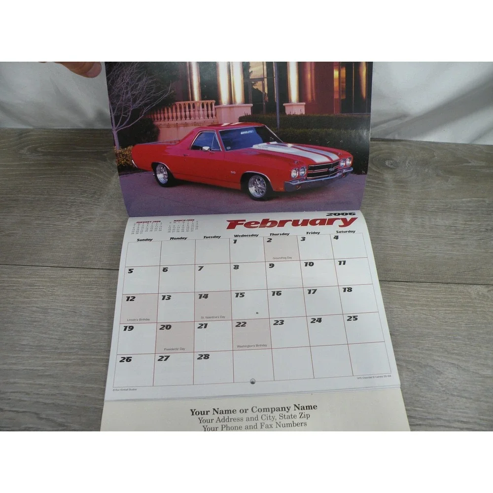 NAPA Auto Parts 2007 Classic Muscle Car Advertising Calendar El Camino GTO